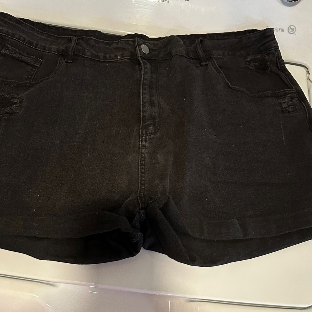 SHEIN Black Jean Shorts